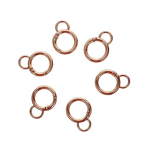 KALLORY 2 Sätze Haken Hundekragen Hundehalstuch Schlusselanhanger S Karabiner Taschenclips Trigger-schnappverschluss Unterkappe Diy Schnappclips Schlüsselanhänger-clips Golden 6 Stück * 2 von KALLORY