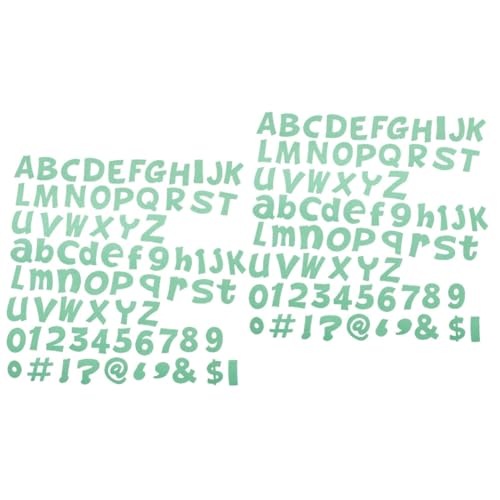 KALLORY 2 Sätze Pinnwanddekoration Große Buchstaben Für Pinnwand Briefe Für Schwarzes Brett Alphabet-ausschnitte Buchstaben Für Pinnwände Ausschneiden Green Papier 216 Stück * 2 von KALLORY