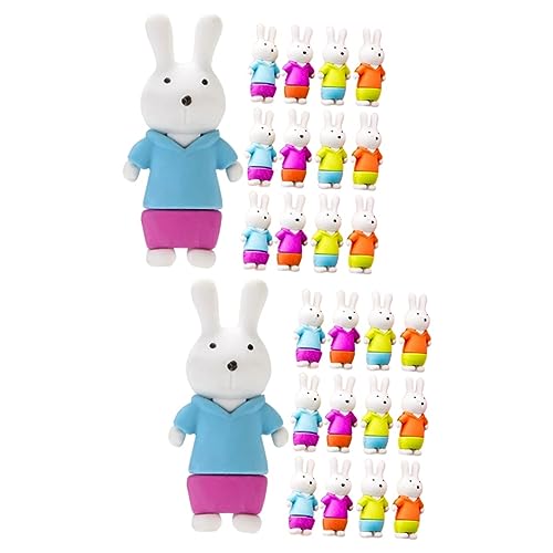 KALLORY 2 Sätze Radiergummi Für Kaninchen Tier Radiergummis Schreibtisch Haustier Kinderspielzeug Mini-hasen Erasers for Bürogadges Partyartikel Für Kinder Partygeschenke 36 Stück * 2 von KALLORY