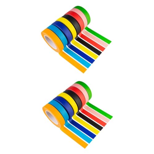 KALLORY 2 Sätze Regenbogen-washi-tape Schreibwaren Zerreißbares Papierklebeband Dekoratives Klebeband Zum Basteln Journalbänder Beschreibbares Regenbogen-klebeband Plastik 8 Rollen * 2 von KALLORY