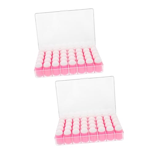 KALLORY 2 Sätze Schwamm Fingerpinsel Schwamm Zum Zeichnen Von Fingerfarben Make-up-Schwamm Maltisch Für Kinder Malerkittel Kind Schwamm Stempel Malschwamm PVC Rosa 40 Stück * 2 von KALLORY