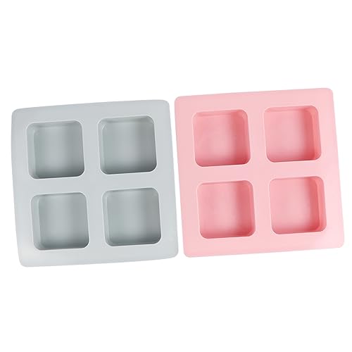 KALLORY 2 Sätze Seifenform Muffinsformen Silikonformen Airfryer Kuchen Platte Soap Mold Kuchenplatten Süßigkeitenformen Mousse Würfel Schokoladenform Kuchenform 2 Stück * 2 von KALLORY