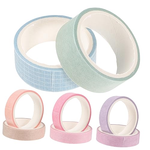 KALLORY 2 Sätze Taschenband Washi-papierband Porto Washi Tape Retro-dekor Pastellfarbenes Washi-tape Klebrige Indexregisterkarten Zeitschriftenzubehör Japanisches Papier 8 Rollen * 2 von KALLORY