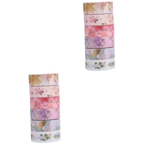 KALLORY 2 Sätze Washi Tape Aufkleber Japanisches Abdeckband Bastelband DIY Klebeband Doppelseitiges Klebeband Bastelband DIY Washi Tape Farbiges Klebeband 6 Rollen * 2 von KALLORY