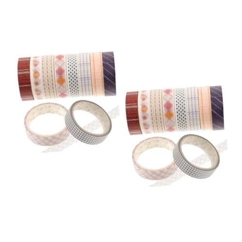 KALLORY 2 Sätze Washi-tape Klebstoff Washi Tape Zum Aufzeichnen Zeitschrift Vereiteln Gel Klebeband Seidenband Sammelalbum Partyzubehör Planer Liefert Japanisches Papier 10 Rollen*2 von KALLORY