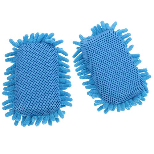 KALLORY 2 Stk Chenille-Radiergummi trockene Radiergummis Planke Bretter wischen reinigungsschwamm whiteboard cleaner Reiniger der Schulbehörde Tafelreiniger Chenille und Schwamm Blue von KALLORY