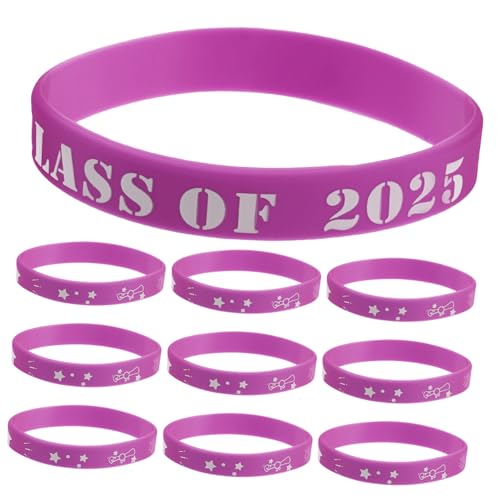 KALLORY 20 Stück 2025 Motto Party Armbänder High School Abschluss Partygeschenke High School Abschluss Armbänder 2025 Abschluss Party Zubehör Abschluss Party Armbänder von KALLORY