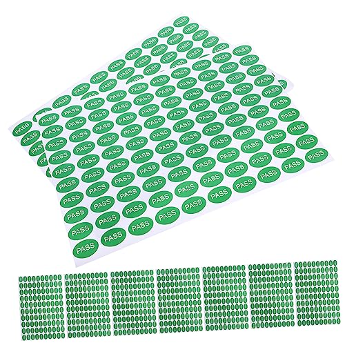 KALLORY 2000Pcs Green Coated Paper Self Häsive Starker Klebstoff Bestanden Etiketten Kleber Test Tags Versand Tags Übergeben Abziehbilder von KALLORY