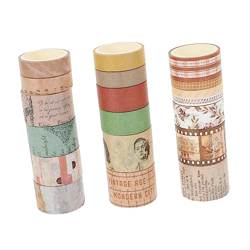 KALLORY 20St Retro-Taschenband klebrig buntes Abdeckband doppelseitiges klebeband einzigartige geschenkideen Retro Washi Tape alte Washi-Tapes Scrapbook-DIY-Klebebänder Japanisches Papier von KALLORY