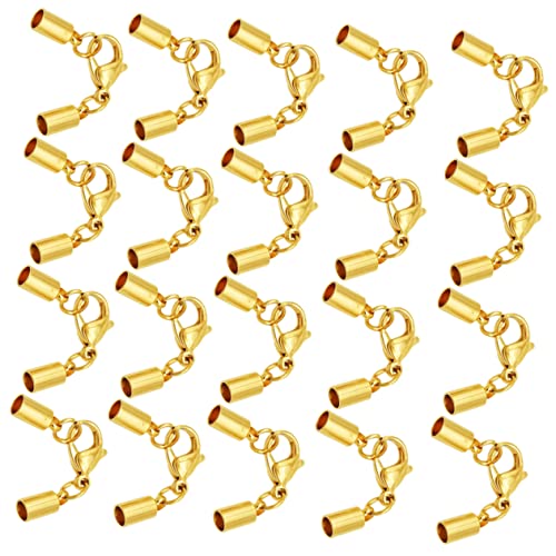 KALLORY 20St Schmuckverschluss magnetische verbindungsstücke für armband Stecker für Schmuckverschlüsse Schmuck Verschluss Kettenverbinder Hummerschere Kettenverschluss Golden von KALLORY