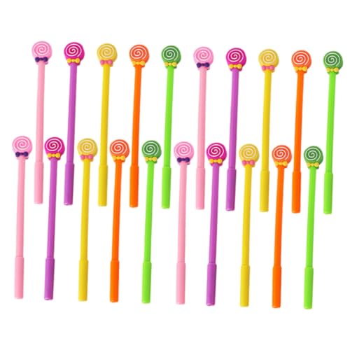 KALLORY 20St süße Stifte für Mädchen Gelstift lustiger Stift süße Stifte Masse Zeichenstifte Kugelschreiber schreibkladde kawaii pen Lutscher-Partygeschenke Stift für Studenten Plastik von KALLORY