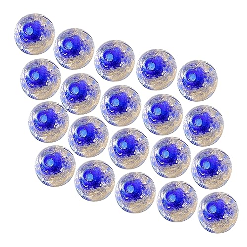 KALLORY 20st Im Dunkeln Leuchtende Schmuckperlen Diy-perlen Schmuckherstellung Aus Perlen Schmuck Diy Perlen Dekorative Leuchtende Perlen Diy Runde Perlen Perlendekor Glas Blue von KALLORY