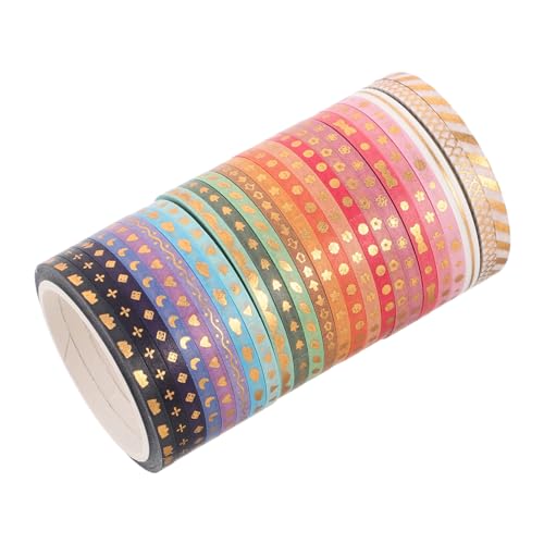 KALLORY 24 Rollen Selbstklebende DIY Klebebänder DIY Handwerk Washi Tape Bedruckte Klebebänder Scrapbook Washi Tapes Mehrzweck Washi Tape Planerzubehör von KALLORY