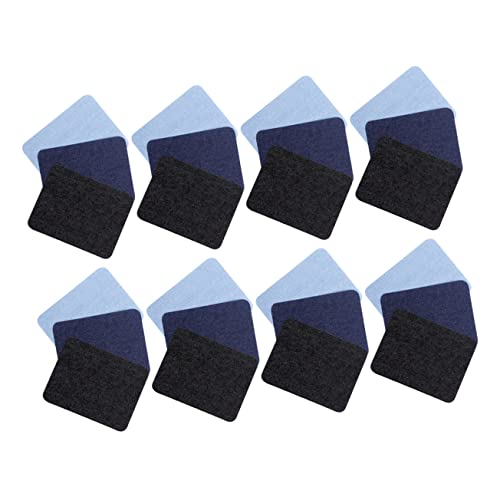 KALLORY 24Stücke Jeans Patches Zum Aufbügeln Strapazierfähige Reparaturflicken Für Bekleidung Schwarze Dunkelblaue Und Hellblaue Flicken Reparaturmaterial von KALLORY