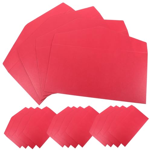 KALLORY 25st Festlicher Roter Umschlag Umschläge Für Einladungskarten Kleine Einladungsumschläge Festival-accessoires Partyzubehör Dekorative Kartenumschläge Kleine Umschläge Papier von KALLORY