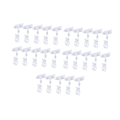 KALLORY 25st Transparenter Rack-clip Einheit Schnappen Stand Etiketten Korb Duschdichtung Schild Gestell Clips Würfel Bodenbarriere Für Nassräume Drehbarer Clip Karte Draht Rahmen Behälter von KALLORY