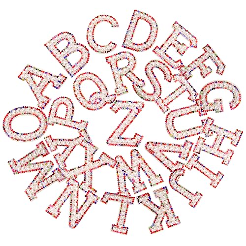 KALLORY 26Stücke Teiliges Bling Alphabet Patch Hochwertige Stoffaufnäher Für Nähprojekte Wasserabweisend Zur Individuellen Dekoration Von Kleidung Und Accessoires KALLORY 26Stücke Teiliges Bling Alphabet Patch Hochwertige Stoffaufnäher Für Nähprojekte Wasserabweisend Zur Individuellen Dekoration Von Kleidung Und Accessoires von KALLORY