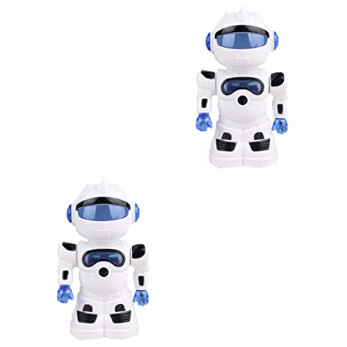 KALLORY 2St Roboter-Bleistiftspitzer Roboter für Kinder kleine manuelle kinder geschenketueten kinder Bleistiftspitzer für die Schule für Kinder Metall Blue von KALLORY