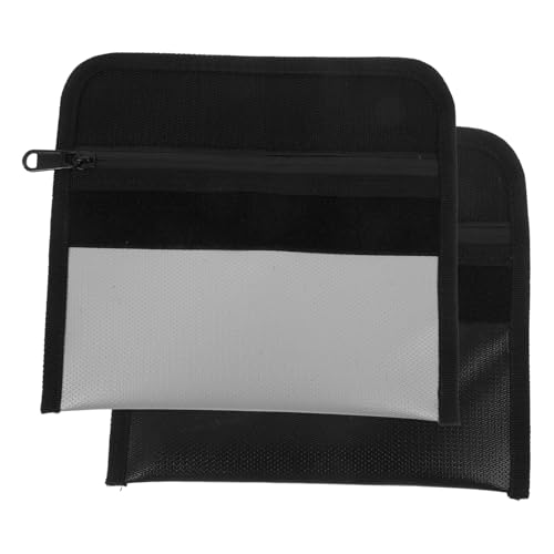 KALLORY 2St feuerfeste Aktentasche dokumententasche mit reißverschluss document holder brandsichere Tasche Tablet-Tasche Deckel geldtasche Aufbewahrungstasche für Dokumente Tasche für Akte von KALLORY