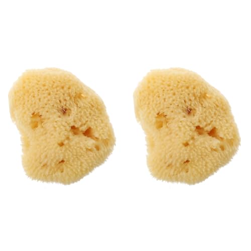 KALLORY 2St malerei textur Schwamm schwammbürste Sponge Pinsel Kinder-Malwerkzeug Schwammset runder Make-up-Schwamm weicher Farbschwamm Schwämme Künstler-Aquarell-Schwamm Malschwamm Yellow von KALLORY