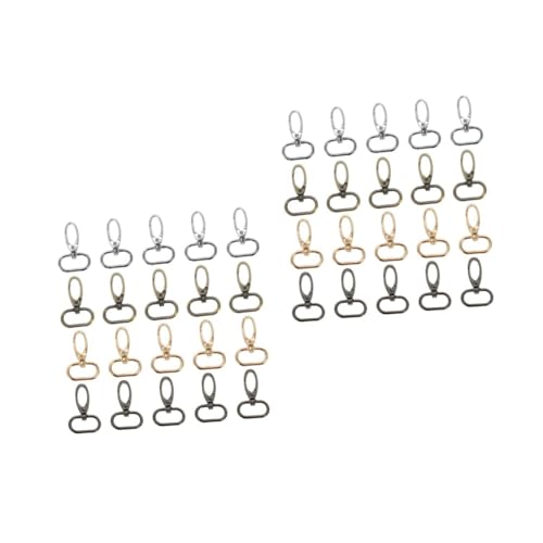 KALLORY 2sets Handtasche Schnalle Karabinerverschlüsse Für Die Schmuckherstellung Zubehör Zange Pocket Clip Bastelzeug Krallenverschluss Selber Machen Karabinerhaken Selber Machen 20pcs*2 von KALLORY