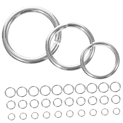 KALLORY 3 Biegeringe Aus Sterlingsilber Biegeringverschluss Kleine Biegeringe Ringe Zur Schmuckherstellung Armband Spaltring Spaltring Für DIY Schmuck Korbverschluss Biegeringe von KALLORY