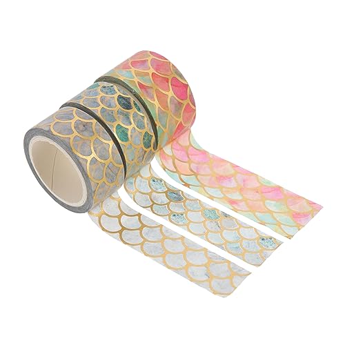 KALLORY 3 Rollen Heißpräge-Taschenband Spender Papier DIY Klebeband Streifen Scrapbooking wiederverwendbar klebeband fashiontapes washi+-+tape aufkleber DIY-Bänder dekorative Planerbänder von KALLORY