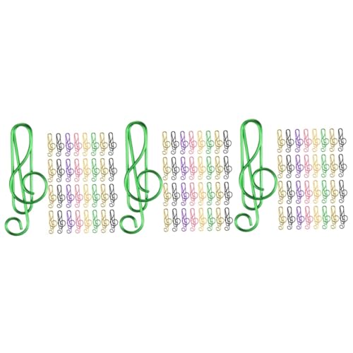KALLORY 3 Sätze Büroklammer Beachten Büroklammern Für Dokumente Kreativ Geformte Büroklammern Für Papier Kleine Papierklammer Büroklammer Aus Metall Bürobedarf Eisen 100 Stück * 3 von KALLORY