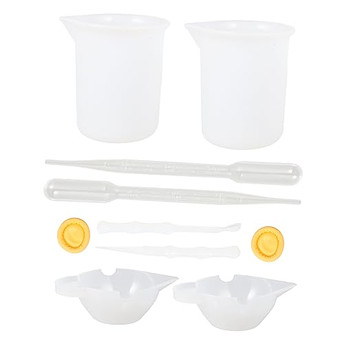 KALLORY 3 Sätze Kleber-Set DIY-Mischwerkzeuge de para gelatinas Mixologie-Set Rührstab gießen giessen verblend schmuckherstellung moul Harz-Mischbecher-Kit Epoxid-DIY-Werkzeug Gummi Weiß von KALLORY