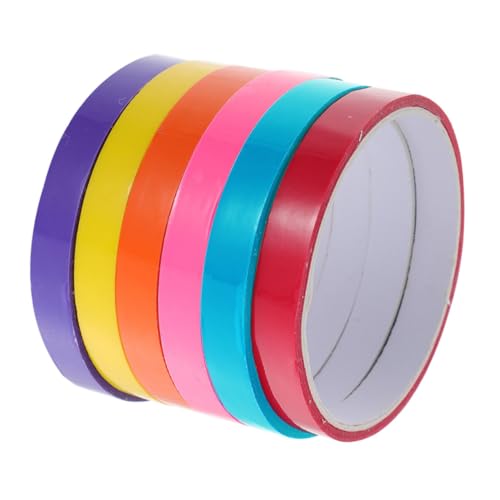 KALLORY 3 Sätze Klebriges Ballband Stressspielzeug Klebrige Rollbänder Farbband Selber Machen Bälle Bänder Durchsichtiges Klebeband Mit Klebrigem Ballband Plastik 6 Rollen * 3 von KALLORY