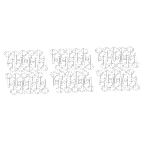 KALLORY 3 Sätze Mappe Schlüsselförmige Büroklammern Memo-clips Umschläge Clips Büroklammern Für Hochzeitseinladungen Schlüsselförmige Papierhalter Planer-clips Eisen Silver 20 Stück * 3 von KALLORY