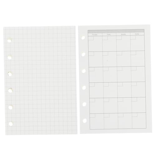 KALLORY 3 Sätze Mini-ordner Write Board Scrapbook Nootbook Binderclips Schreibwaren-set Tragbares Notebook Mini-sammelalbum Kleiner Notizblock Loseblatt-notizblock Papier Weiß 4 Stück * 3 von KALLORY