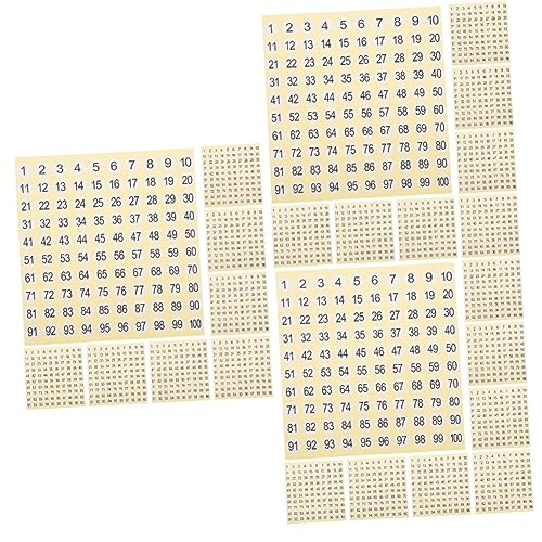 KALLORY 3 Sätze Nummernaufkleber 1-100 Vielzweckleiter Nummern Aufkleber Selbstklebendes Nummernschild Leistungsschalter-etiketten Registerkarten Stickbilder Zahlenaufkleber 15 Blatt * 3 von KALLORY