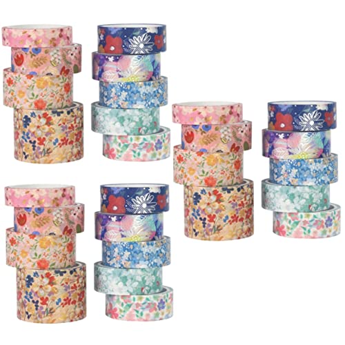 KALLORY 3 Sätze Washi-tape Geschenkaufkleber Washi Tapes Zum Basteln Washi-klebeband Dekorative Bänder Papierklebeband Washi+-+tape Notizbuchbänder Washi Tape Mit Blumenmuster 9 Rollen * 3 von KALLORY