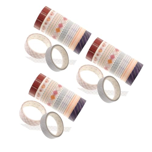 KALLORY 3 Sätze Washi-tape Klebstoff Scrapbook-bänder Washi Tape Zum Aufzeichnen Müll Klebeband Seidenband Sammelalbum Tagebuchband Diy Washi Tape Basteln Japanisches Papier 10 Rollen*3 von KALLORY