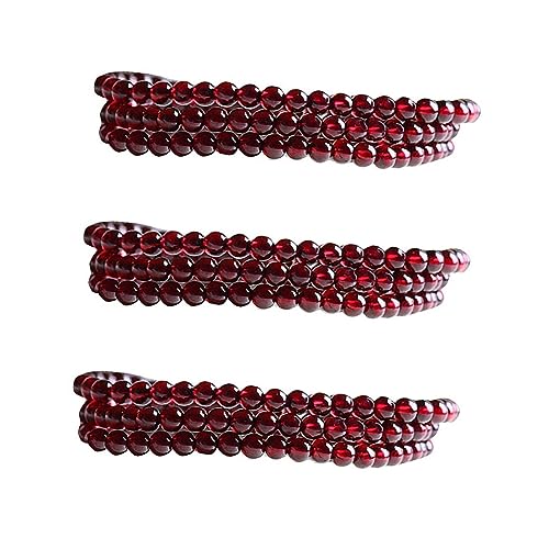 KALLORY 3 Stk Halbfertige Perle DIY beads Semi-finished beads Strong chain beads Tensile beads Bead crafting rundes Armband Bett Granatperlen Perlen aus Naturstein Perlenhandwerk von KALLORY