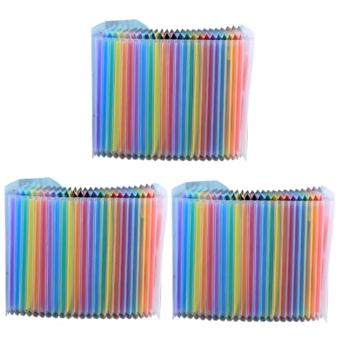 KALLORY 3 Stück 24 Ordner Orgel Dokumenten-Organizer-Tasche expandierender Dateiordner aktentasche gestängetasche Regenbogen-Dokumentenordner Dokumentenmappe fürs Büro Plastik Colorful von KALLORY