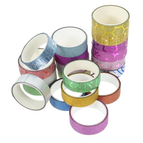 KALLORY 30st Glitzerband Glitzer Washi Tape Selber Machen Glitzernde Aufkleber Washi Tape Abkleben Washi-klebeband Diy Washi Tape Scrapbooking-aufkleber Washi-papier Opp Papier von KALLORY