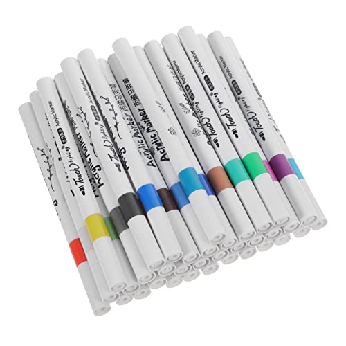 KALLORY 36 Stück Acryl Marker Zeichen Und Farbstifte Feine Spitze Farbstifte Scrapbooking Farbmarkierungsstifte Felsmalerei Stifte Whiteboard Marker Farbstifte Set Keramik Zum von KALLORY