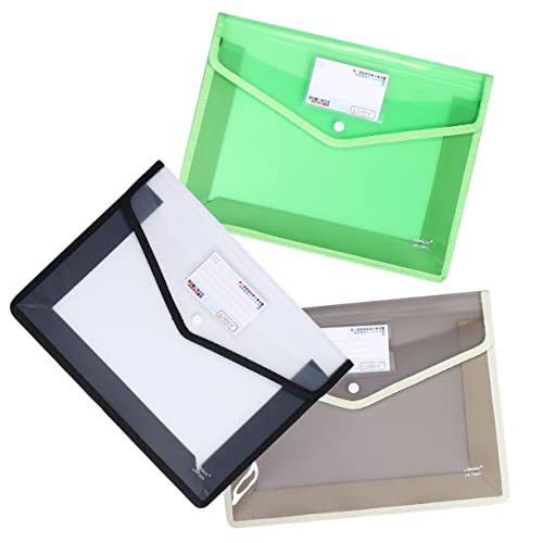 KALLORY 3st A4 Wasserdichte Aktentasche Papier Aktenhalter Büro Stationärer Organizer Dokumentenmappen Tablett-organizer Dokumentieren Federmäppchen Karton Korb Pvc von KALLORY