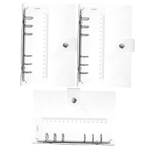 KALLORY 3st Binder-notizbuch-cover Abdeckung Des Planers Bindemittel Notebook-hülle Sparbuchumschlag Klarsicht-notizbuchhülle Notebook-schalen Notizblock-hülle Notizbücher Pvc Transparent von KALLORY