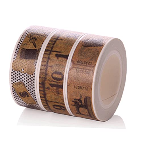 KALLORY 3st Buchalbum Klebeband Papierklebeband Selber Machen Fotoalbumband Vintage-klebeband Breites Washi-tape Regenbogen-washi-tape Dekorationsband Aus Papier Scrapbook-klebeband von KALLORY