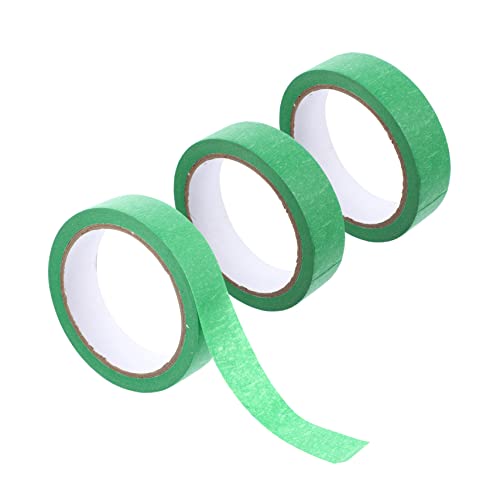 KALLORY 3st Malerband Doppelseitiges Klebeband Klar Farbiges Band Auto Maskierung Abdeckband Zum Lackieren Beschreibbares Beschriftungsband Klebeband Zum Verpacken Doppelt Papier Green von KALLORY