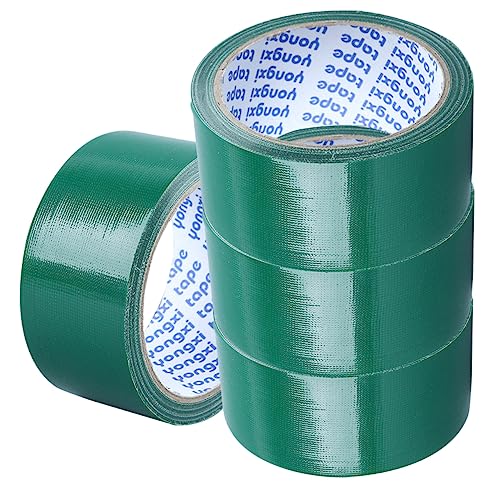 KALLORY 4 Rollen Wasserdichtes Gewebeband Klebeband Schwarz Schwarzes Klebeband Band Für Rohre Klebeband Für Handwerk Farbiges Band Weißes Klebeband Dark Green Polyethylen Und Gazefaser von KALLORY