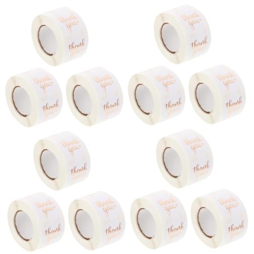 KALLORY 4 Sätze Aufkleber Etikett Abziehbar Catchring Tagout Stickers Klebegewichte Beschriftungsaufkleber Klebeetiketten Geschäftsetikett Aufkleber Für Das Hochzeitsetikett 3 Rollen * 4 von KALLORY