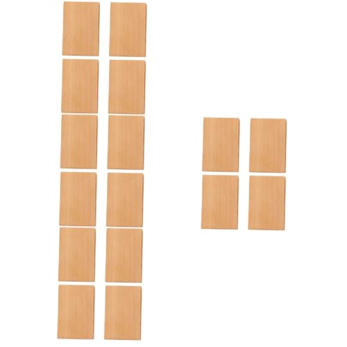 KALLORY 4 Sätze Geschnitztes Holzblockspielzeug Planke Markierungen Herstellung Handwerk Würfel Basteln Puzzle Fliese Produkt Rätsel Wieder Auffüllbar Rahmen Chinesische Tanne 4 Stück * 4 von KALLORY