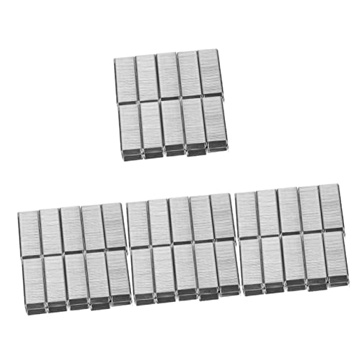 KALLORY 4 Sätze Klammer Rosa Hefter Nachfüllpackungen Für Hefter Multifunktions-hefter-nachfüllpackungen Mini-hefter Stapelstandard Mini-ordner Hefter Metall Silver 15 Kartons * 4 von KALLORY