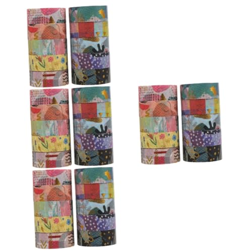 KALLORY 4 Sätze Taschendekorband Kariertes Band Folie Washi Tape Klebepunkte Washi-tape-dekoration Klares Washi-tape Spender Geschenkbänder Notizbuchbänder Japanisches Papier 10 Rollen*4 von KALLORY