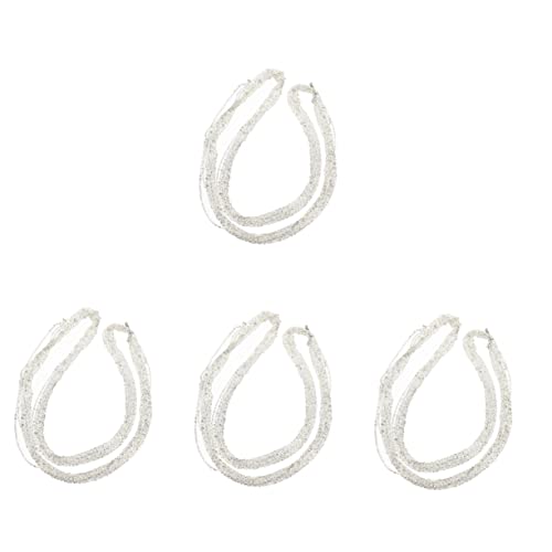 KALLORY 4 Stück 2 Schmuckketten Halskettenglieder Kabelketten Halsketten Ketten Choker Ketten Für Schmuckherstellung Bastelkette Ohrring DIY Kette Bulk Halskettenkette Eisen Silber von KALLORY