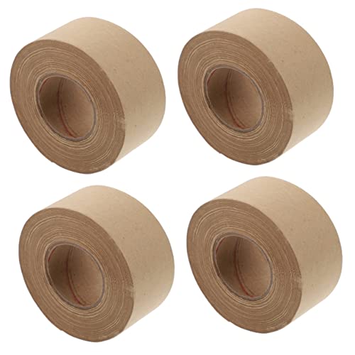 KALLORY 4 Stück Klebeband aus Kraftpapier beschreibbare Kraftklebebänder Verpackungsmaterial beschreibbares Kraftklebeband packing tape paketband Kraftdichtband Klebeband zum Verpacken von KALLORY